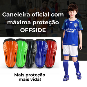 A Caneleira Contra Impactos Infantil OFFSIDE - Máxima Proteção