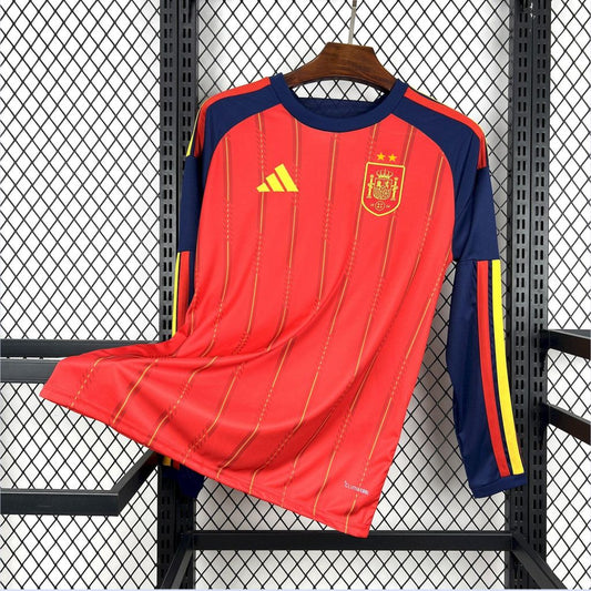 NOVA Camisa Espanha Titular Torcedor Manga Longa 27/27 - Copa Do Mundo