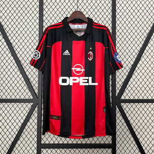 Camisa AC Milan Titular 00/01 - Versão Retro