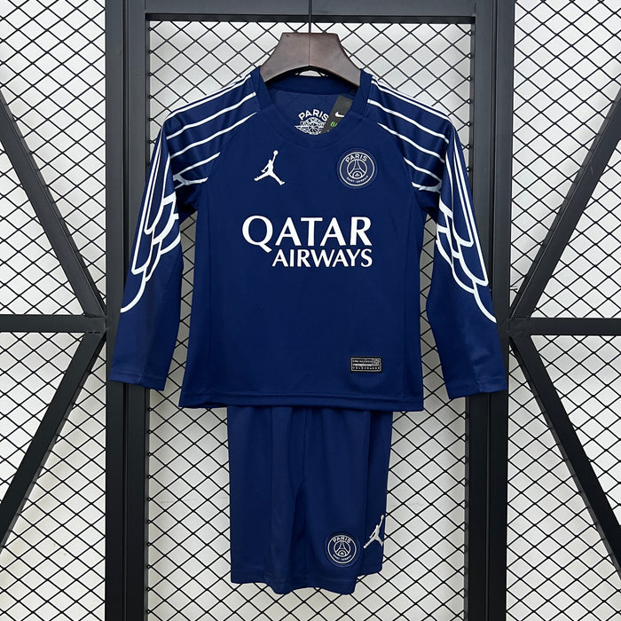 Kit Infantil PSG Reserva Manga Longa 4 24/25