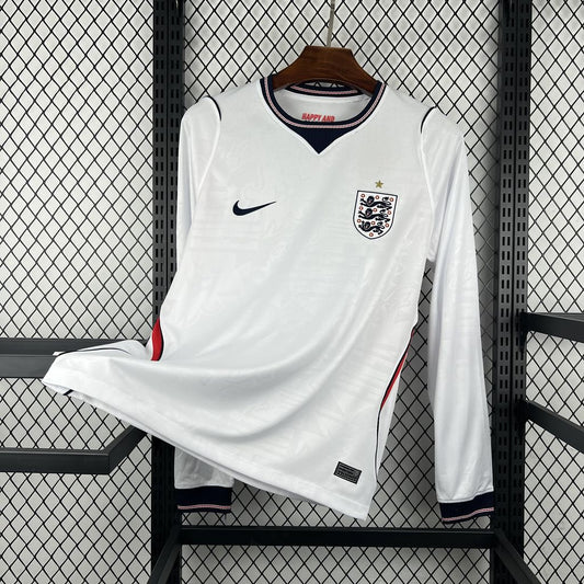 Camisa Inglaterra Titular Manga Longa 26/27 - Copa Do Mundo