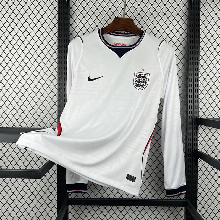 Camisa Inglaterra Titular Manga Longa 26/27 - Copa Do Mundo