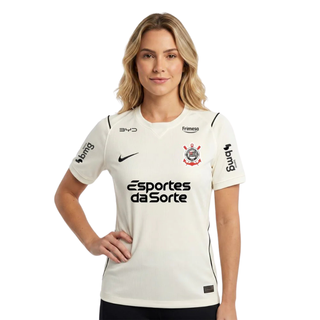 Camisa Corinthians Titular 26/27 - Versão Feminina