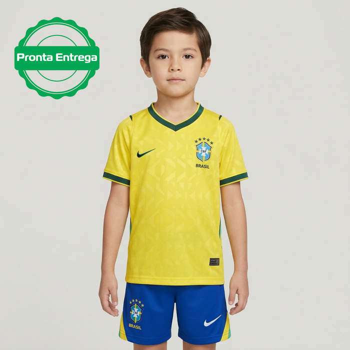 Kit Infantil Brasil Titular 26/27 - PRONTA ENTREGA