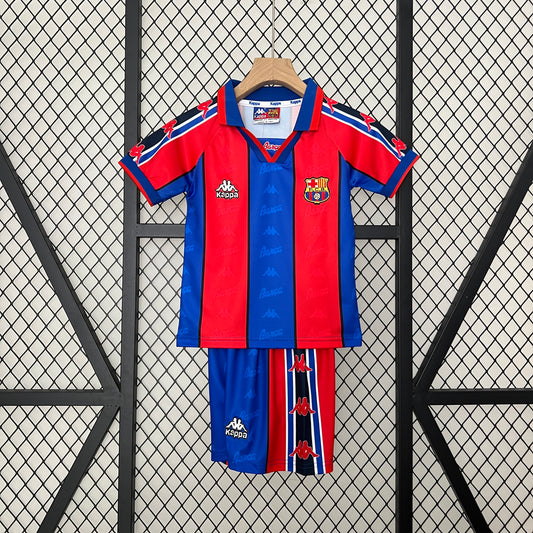Kit Infantil Barcelona Titular 95/97 - Versão retro