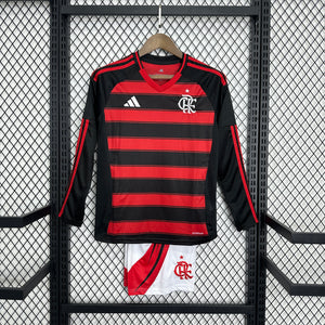 Kit Infantil Flamengo Manga Longa Titular 25/26