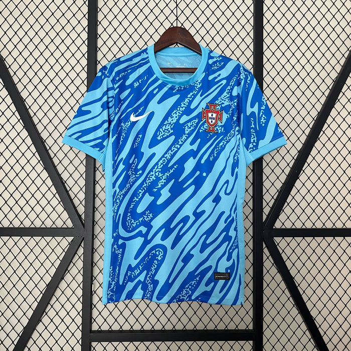 Camisa Portugal Goleiro azul 24/25 - Versão Torcedor