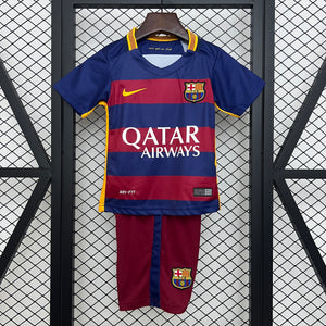 Kit Infantil Barcelona Titular 15/16 - Versão retro