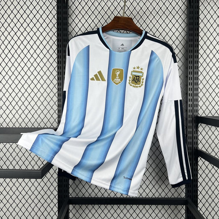 Camisa Argentina Titular Manga Longa 26/27 Copa do Mundo - Versão Torcedor