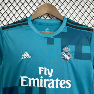 Kit Infantil Real madrid reserva Manga longa  17/18 - Versão Retrô