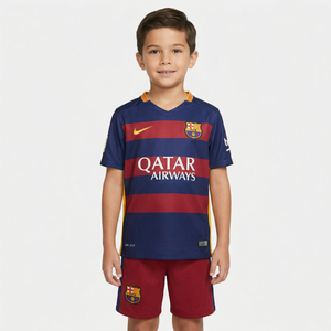 Kit Infantil Barcelona Titular 15/16 - Versão retro