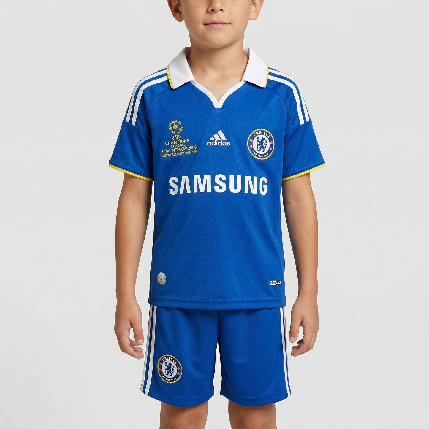 Kit Infantil Chelsea Titular Champions League 08/09 - Versão retro