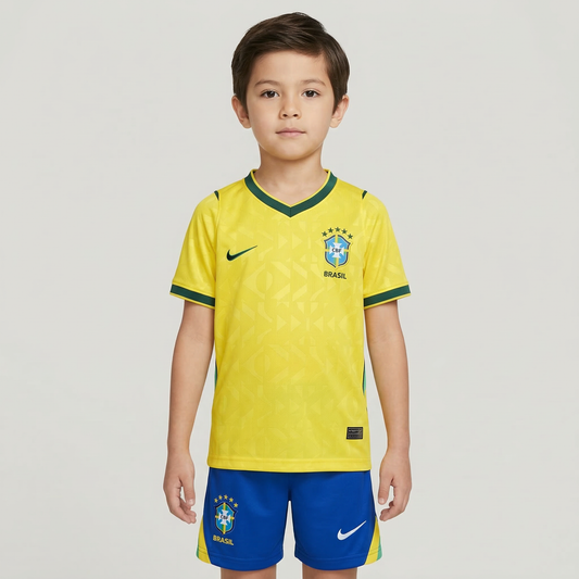 Kit Infantil Brasil Titular 26/27 - Copa do Mundo