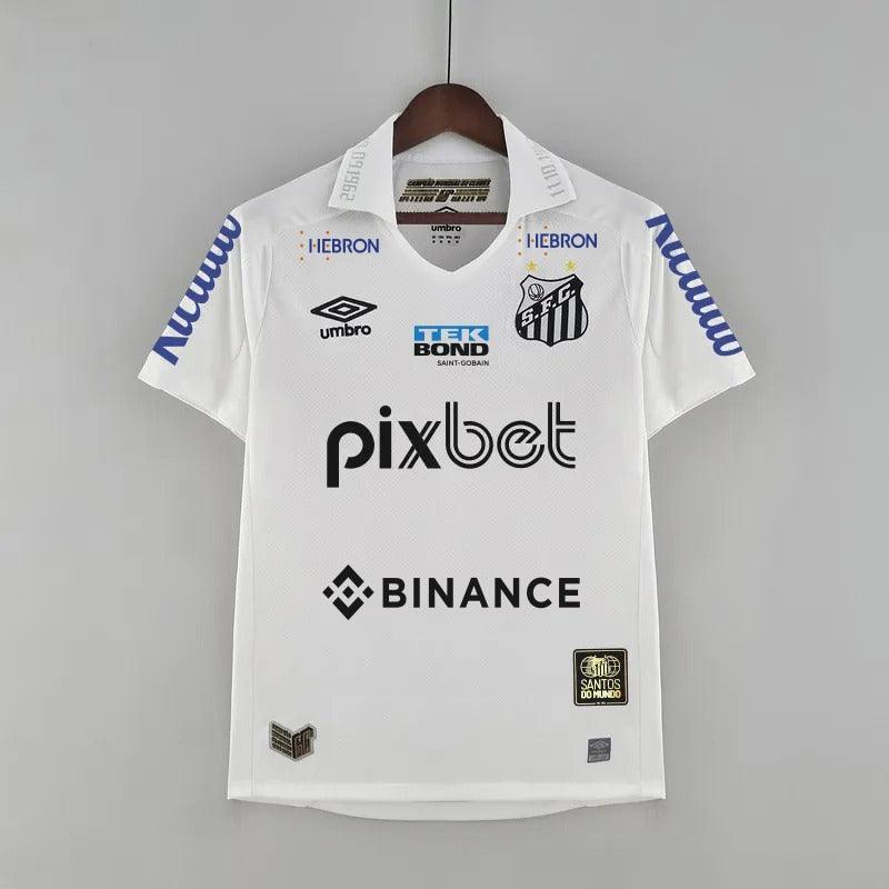 Camisa Santos Titular + Patrocínios 22/23 - Versão Torcedor - Boutique do Boleiro
