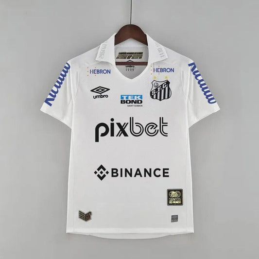 Camisa Santos Titular + Patrocínios 22/23 - Versão Torcedor - Boutique do Boleiro