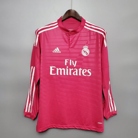 Camisa Real Madrid Reserva 14/15 - Versão Retro Manga Comprida - Boutique do Boleiro