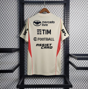 Camisa Flamengo Treino Branca + Patrocínios 23/24 - Versão Torcedor - Boutique do Boleiro