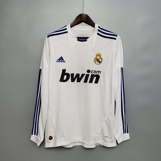 Camisa Real Madrid Titular 10/11 - Versão Retro Manga Comprida - Boutique do Boleiro