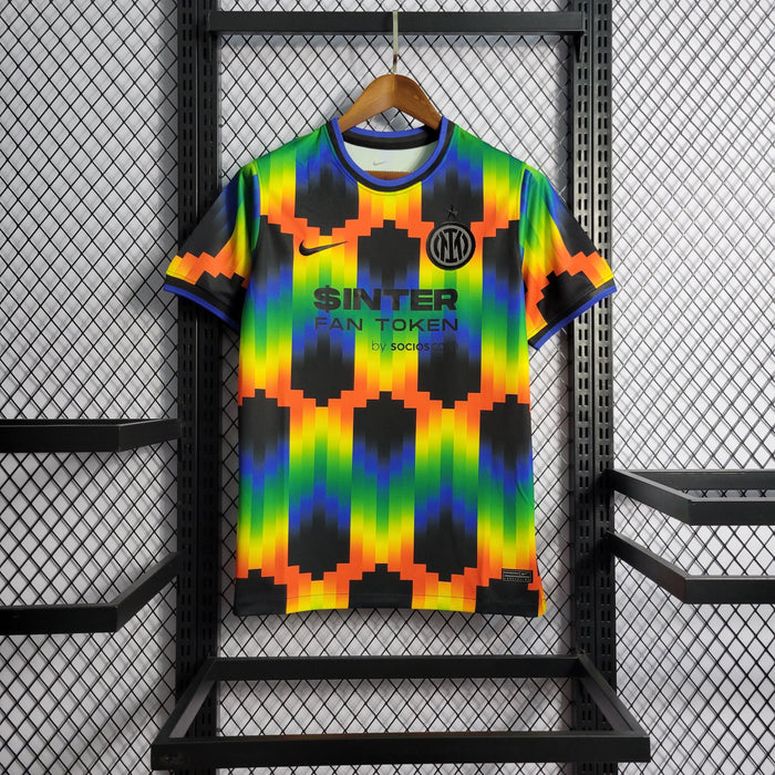 Camisa Inter de Milão Pré Jogo 22/23 - Versão Torcedor