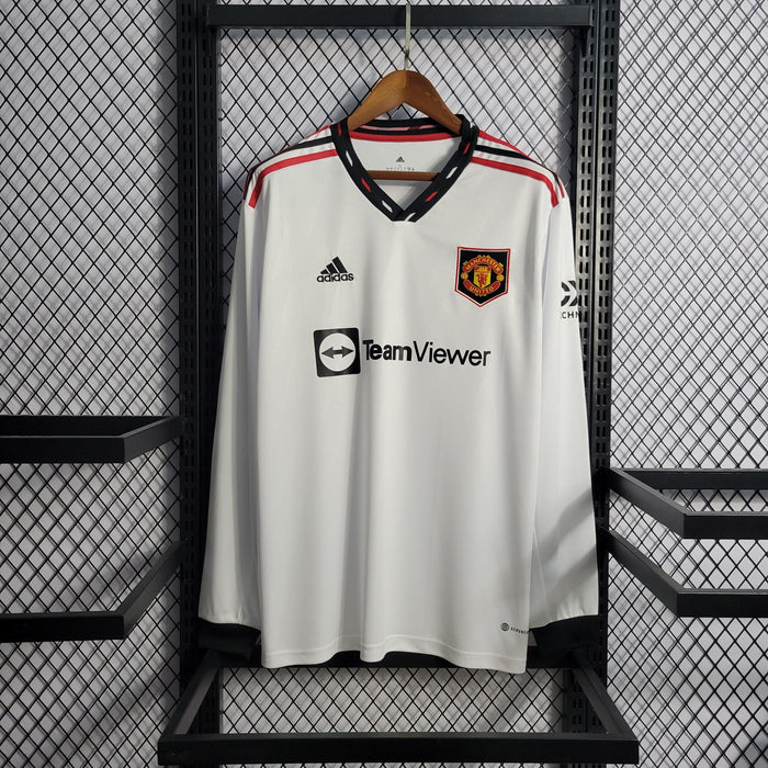 Camisa Manchester United Reserva 22/23 - Versão Torcedor Manga Comprida