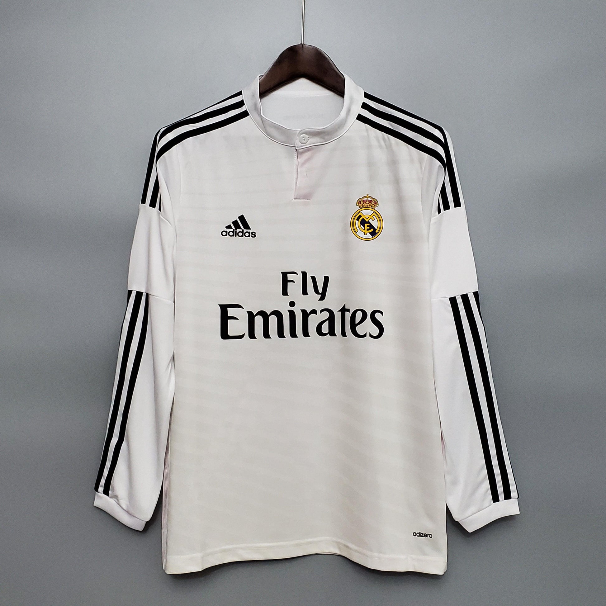 Camisa Real Madrid Titular 14/15 - Versão Retro Manga Comprida - Boutique do Boleiro