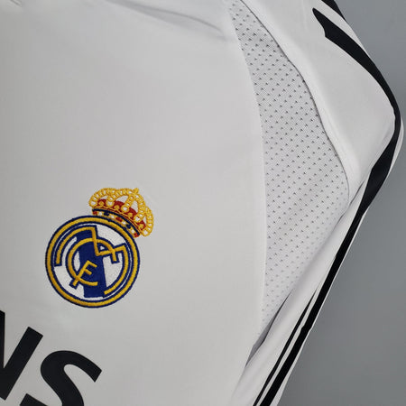 Camisa Real Madrid Titular 05/06 - Versão Retro Manga Comprida - Boutique do Boleiro