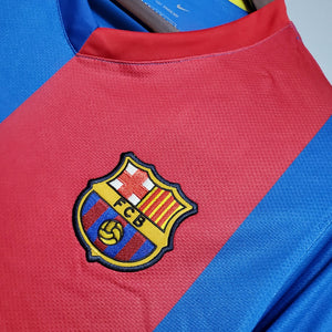 Camisa Barcelona Titular 06/07 - Versão Retro Manga Comprida - Boutique do Boleiro