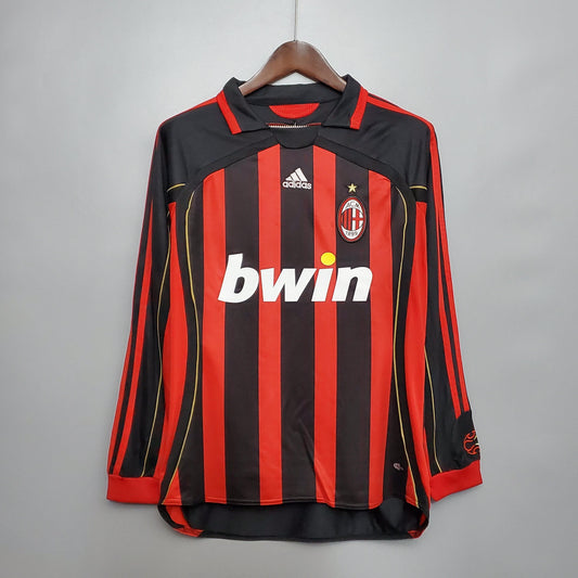 Camisa Milan Titular 06/07 - Versão Retro Manga Comprida - Boutique do Boleiro