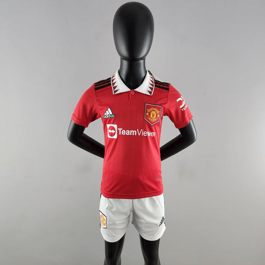Kit Infantil Manchester United Titular 22/23 - Boutique do Boleiro